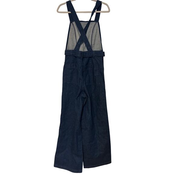 NWT Madewell Denim Cross-Back Jumpsuit in Cason Wash Size 8 - Picture 7 of 9